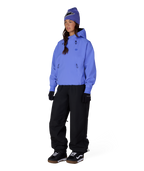 WOMENS WATERPROOF TEAM CROP HOODY - ALPENGLOW BLUE