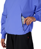 WOMENS WATERPROOF TEAM CROP HOODY - ALPENGLOW BLUE