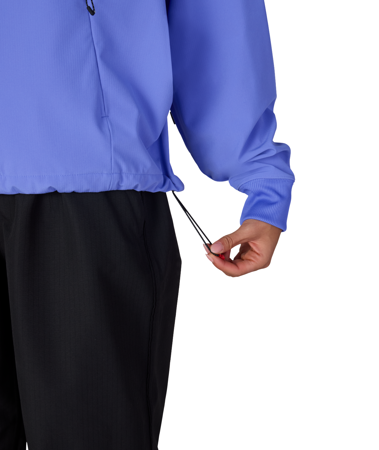 WOMENS WATERPROOF TEAM CROP HOODY - ALPENGLOW BLUE