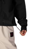 WOMENS WATERPROOF TEAM CROP HOODY - BLACK