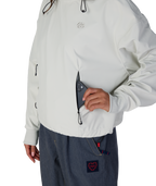 WOMENS WATERPROOF TEAM CROP HOODY - LIMESTONE
