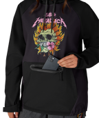 WOMENS METALLICA WATERPROOF HOODY - METALLICA BLACK