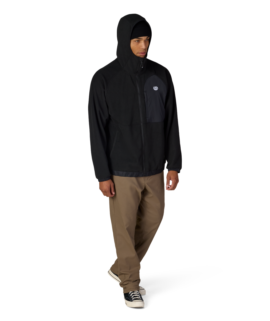MENS LOWLAND FLEECE HOODY - BLACK