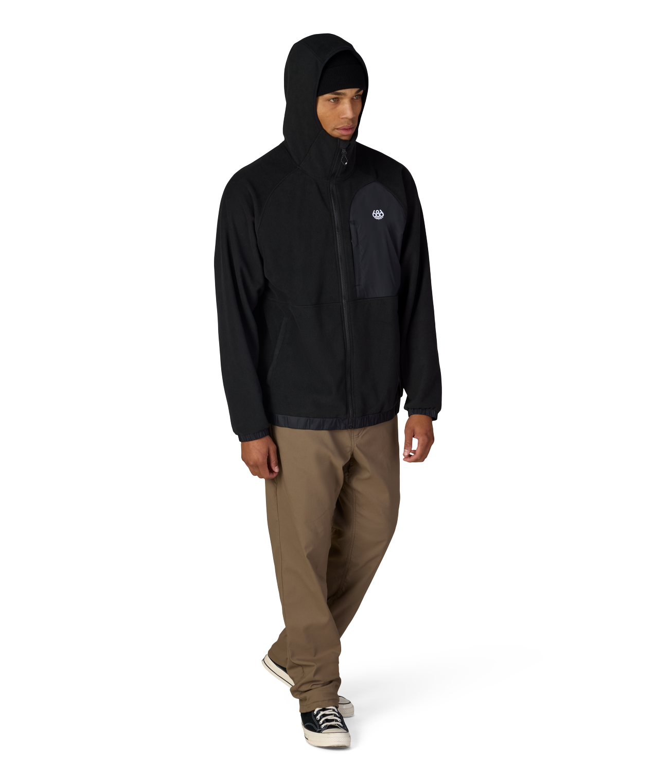 MENS LOWLAND FLEECE HOODY - BLACK