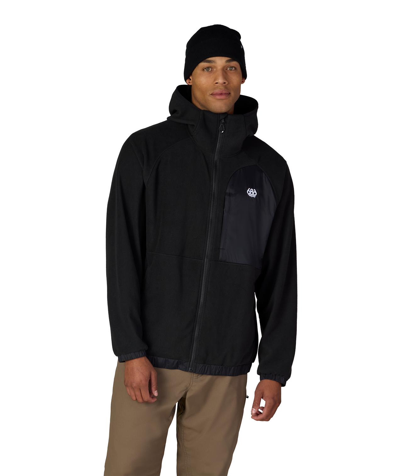 MENS LOWLAND FLEECE HOODY - BLACK