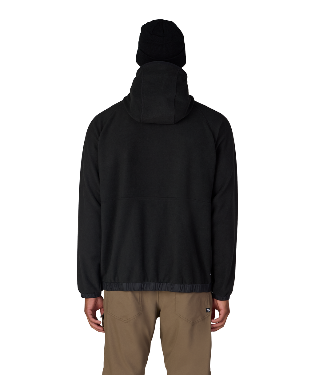 MENS LOWLAND FLEECE HOODY - BLACK