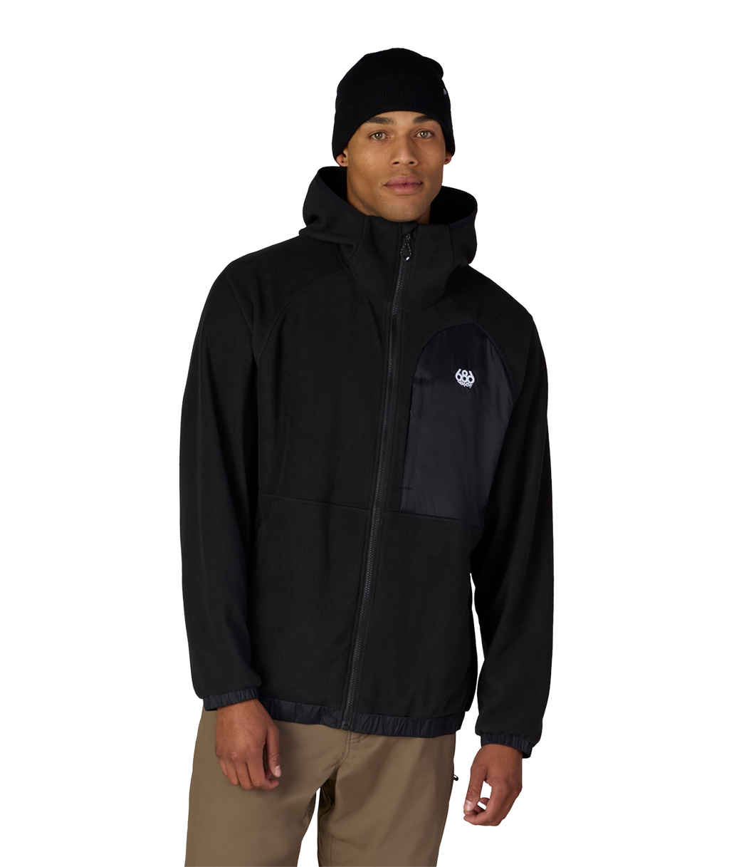MENS LOWLAND FLEECE HOODY - BLACK