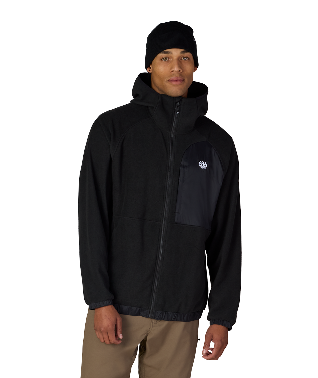 MENS LOWLAND FLEECE HOODY - BLACK