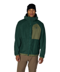 MENS LOWLAND FLEECE HOODY - MOSS GREEN COLORBLOCK