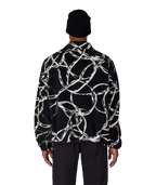 MENS ONE FLEECE ANORAK - BLACK WIRE COLORBLOCK