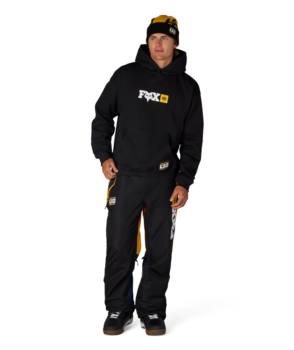 MENS FOX RACING PREMIUM HEAVYWEIGHT PULLOVER HOODY - FOX BLACK