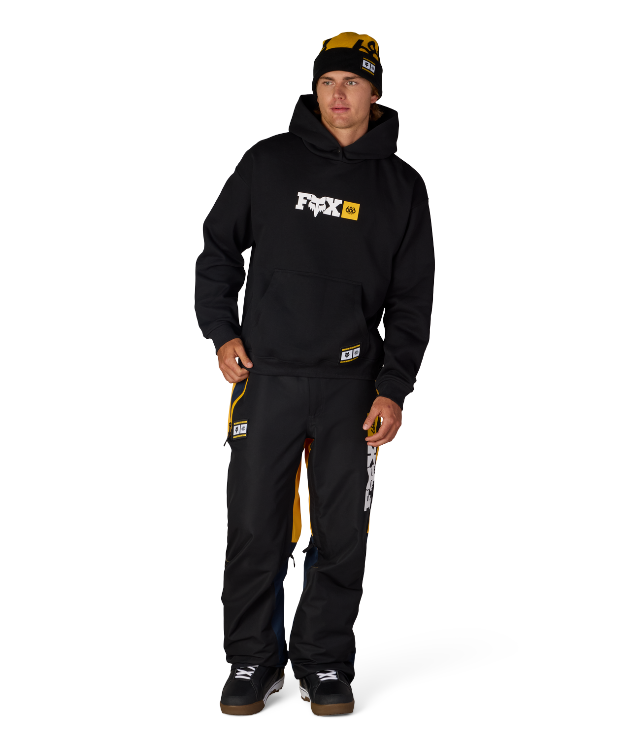 MENS FOX RACING PREMIUM HEAVYWEIGHT PULLOVER HOODY - FOX BLACK