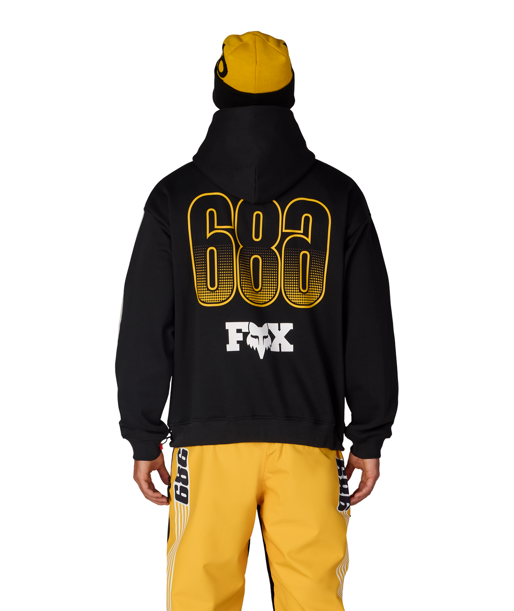 MENS FOX RACING PREMIUM HEAVYWEIGHT PULLOVER HOODY - FOX BLACK