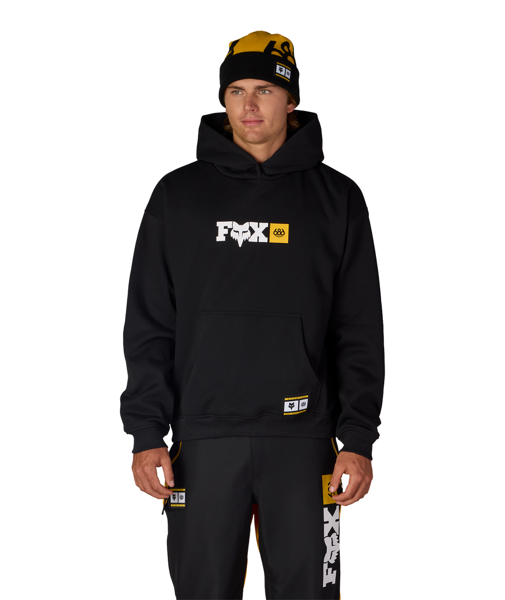 MENS FOX RACING PREMIUM HEAVYWEIGHT PULLOVER HOODY - FOX BLACK