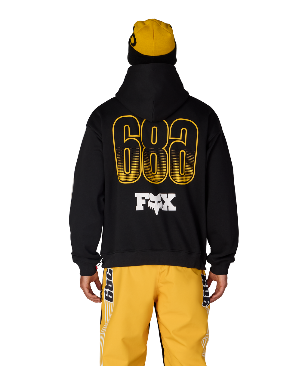 MENS FOX RACING PREMIUM HEAVYWEIGHT PULLOVER HOODY - FOX BLACK