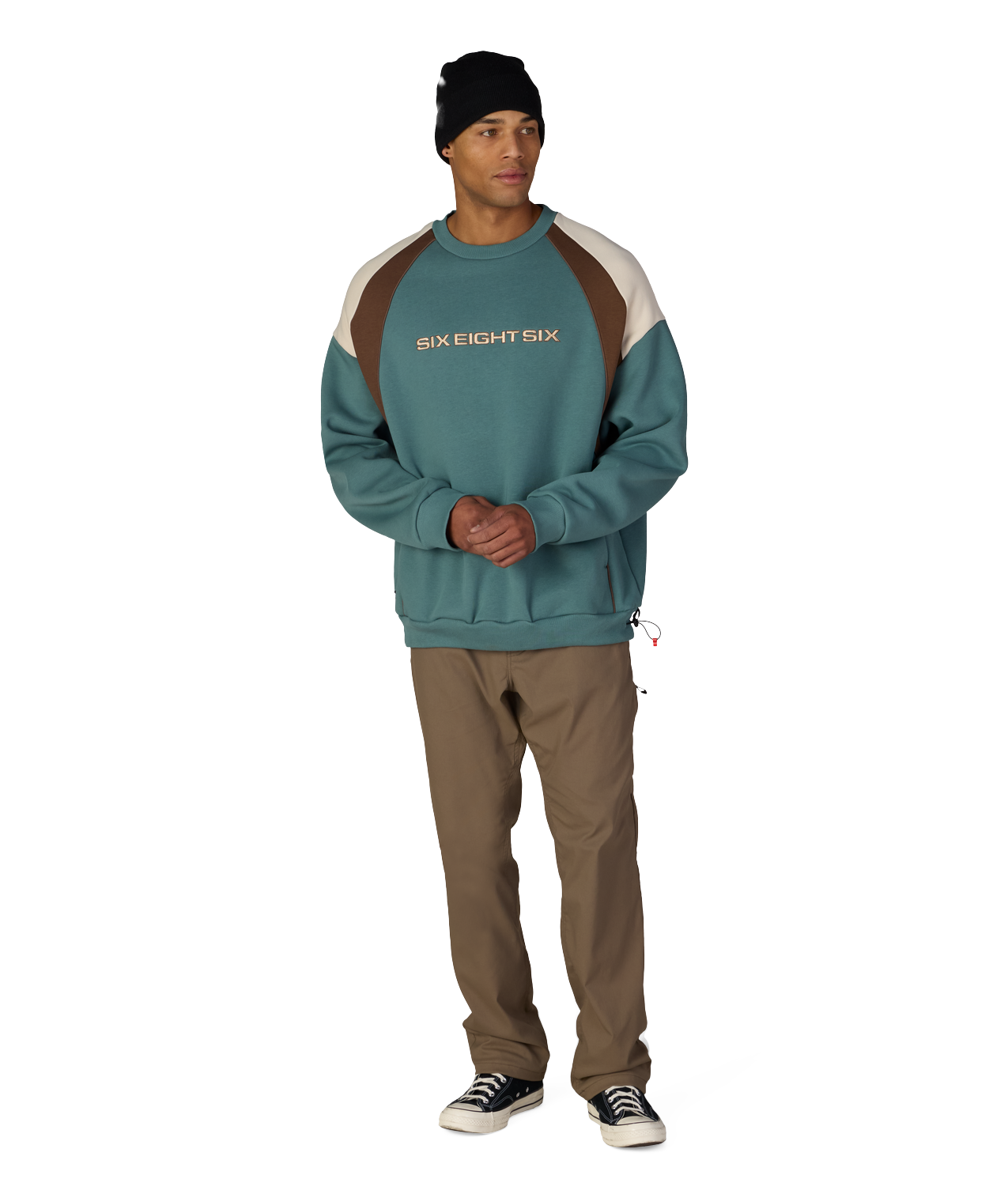 RESERVED® PREMIUM HEAVYWEIGHT CREWNECK - PALE FIRN