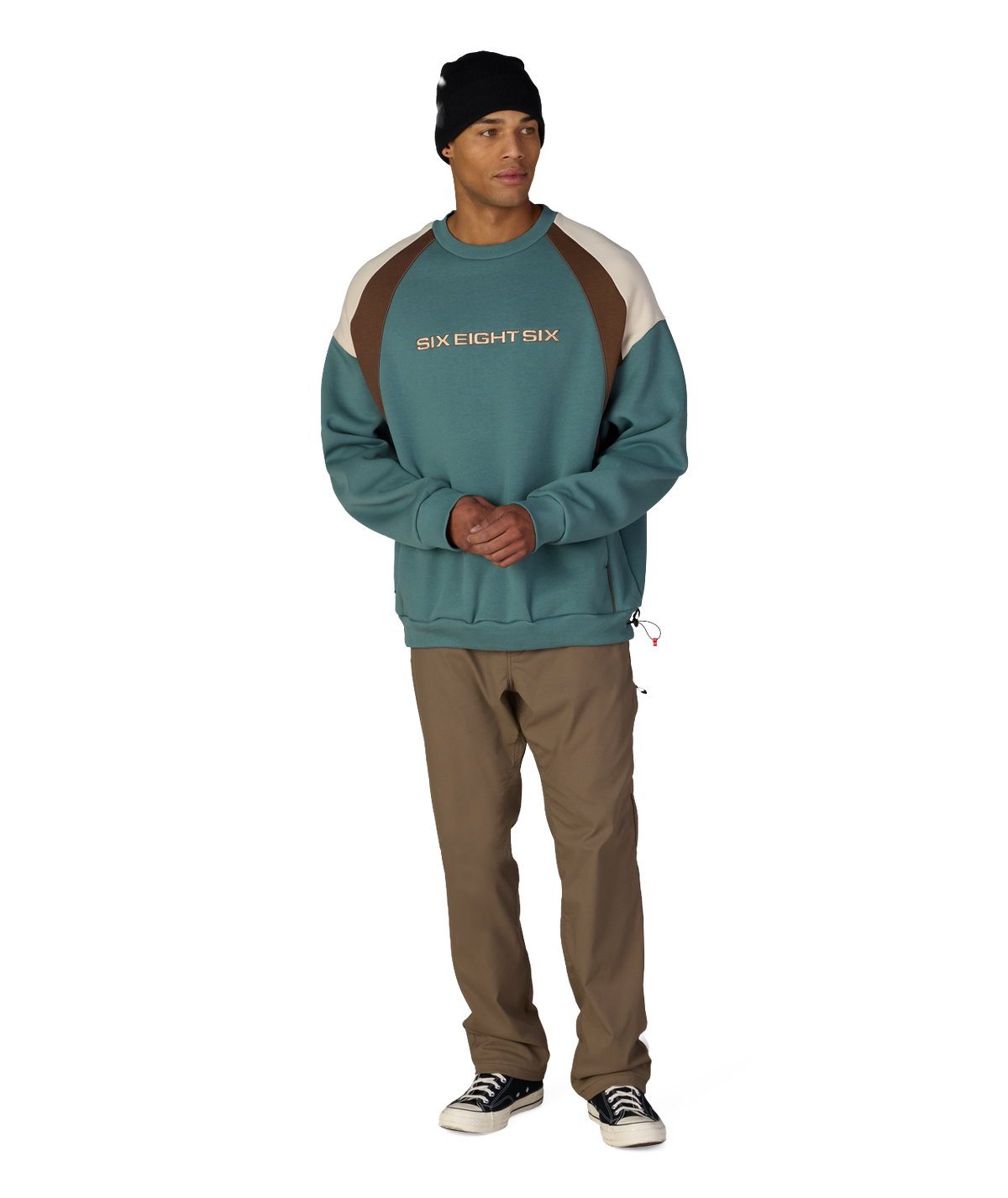 RESERVED® PREMIUM HEAVYWEIGHT CREWNECK - PALE FIRN