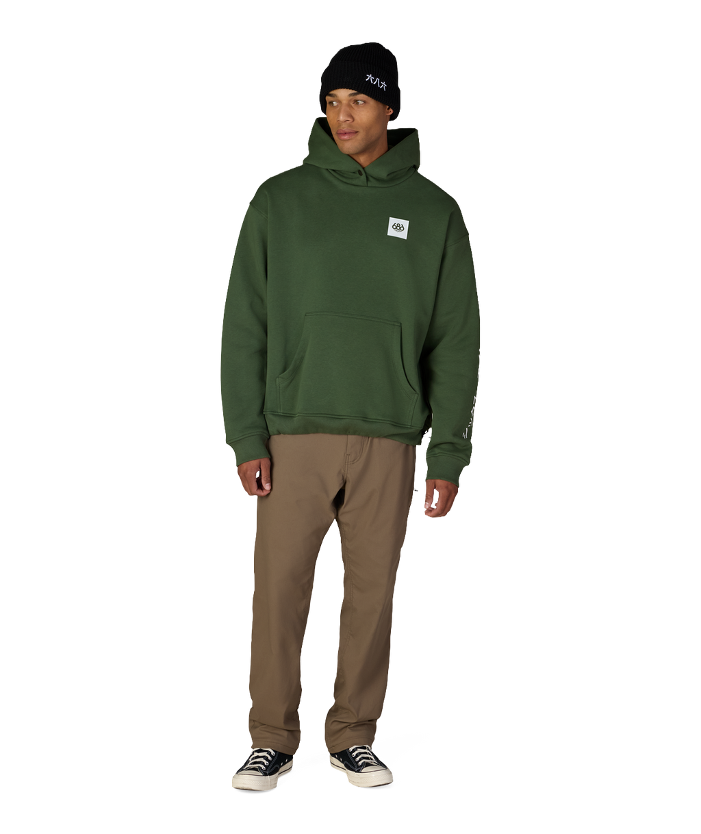 JAPOW PREMIUM HEAVYWEIGHT PULLOVER HOODY - MOSS GREEN