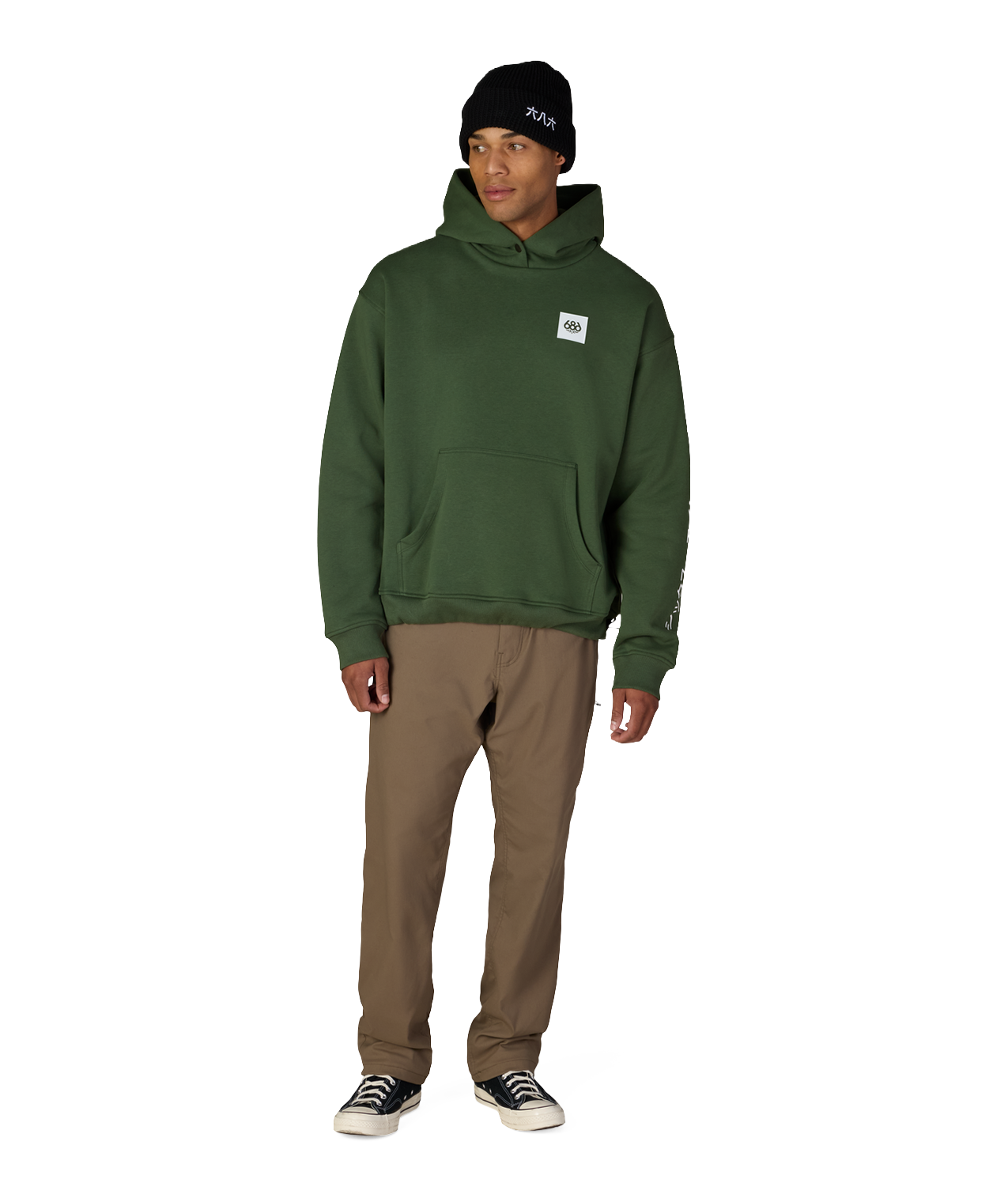 JAPOW PREMIUM HEAVYWEIGHT PULLOVER HOODY - MOSS GREEN