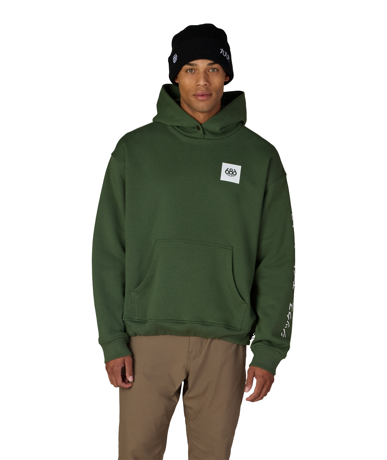 JAPOW PREMIUM HEAVYWEIGHT PULLOVER HOODY - MOSS GREEN