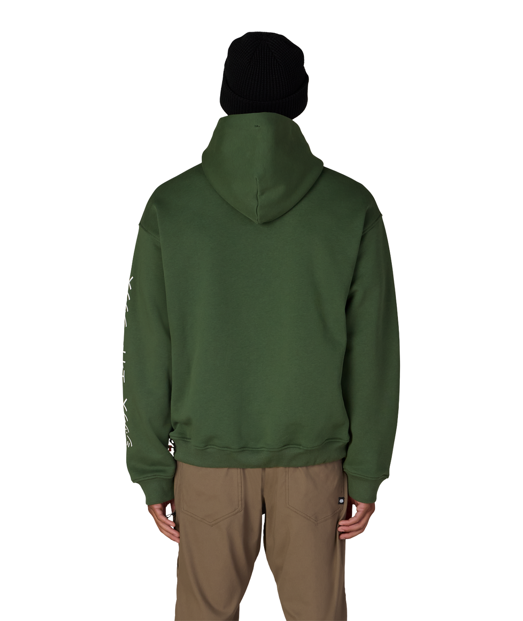 JAPOW PREMIUM HEAVYWEIGHT PULLOVER HOODY - MOSS GREEN
