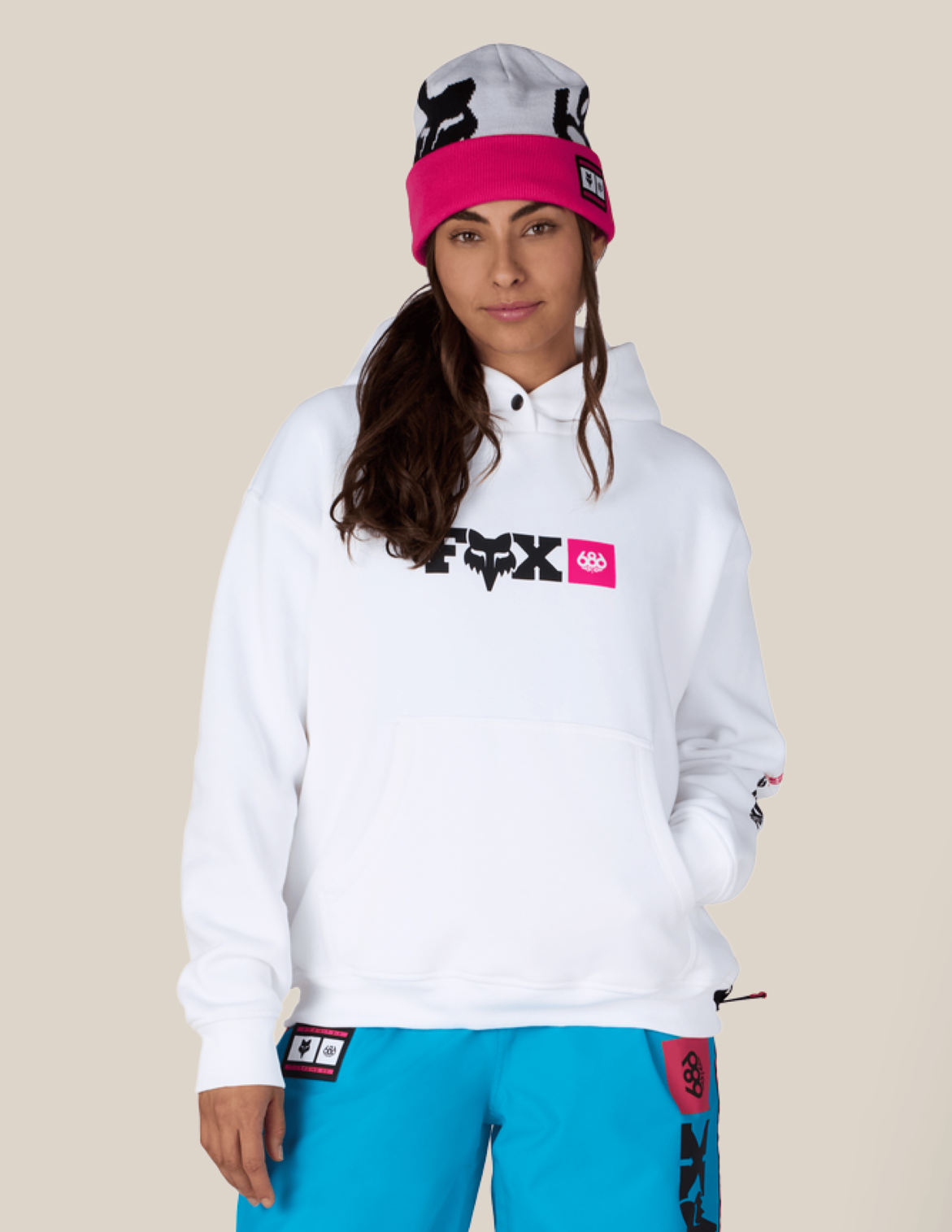 WOMENS FOX RACING PREMIUM HEAVYWEIGHT PULLOVER HOODY - FOX WHITE