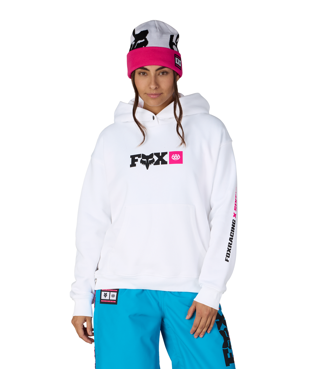 WOMENS FOX RACING PREMIUM HEAVYWEIGHT PULLOVER HOODY - FOX WHITE
