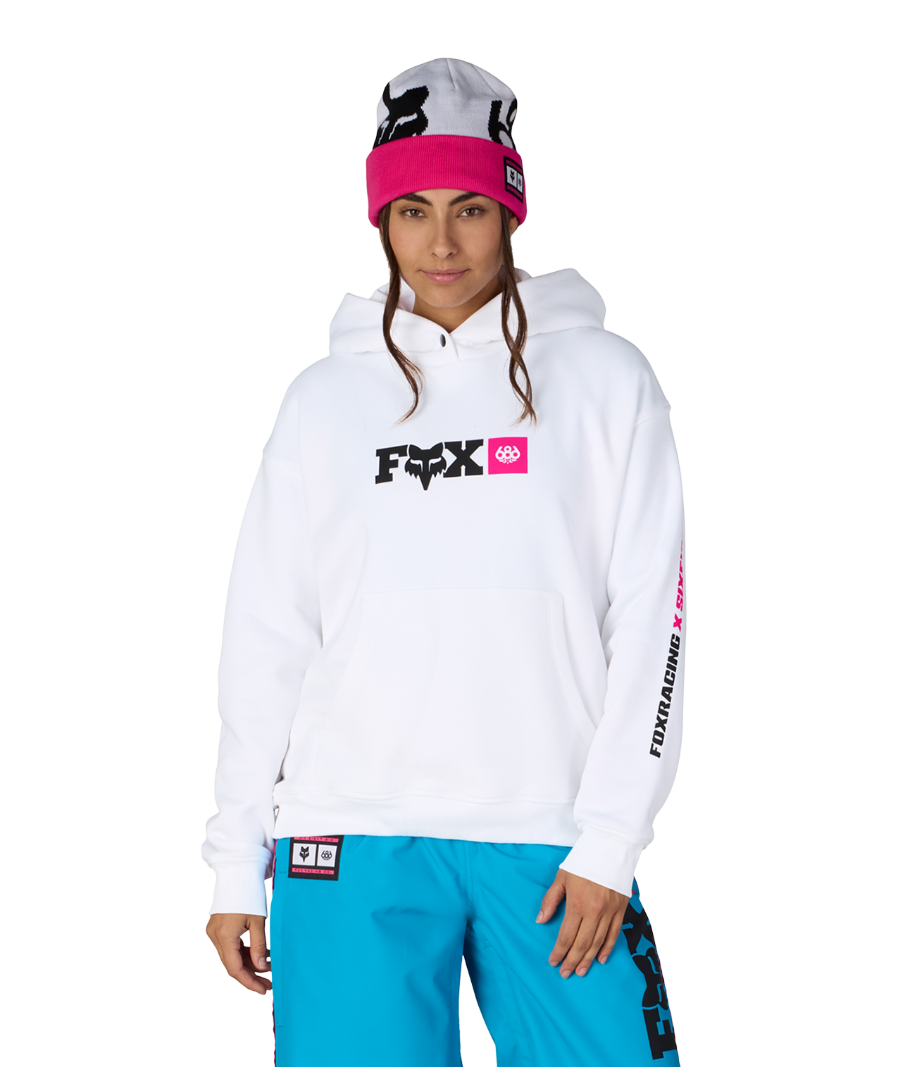 WOMENS FOX RACING PREMIUM HEAVYWEIGHT PULLOVER HOODY - FOX WHITE