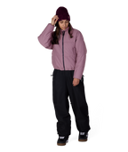 WOMENS GRACIOUS PUFFER JACKET - BLACK PLUM