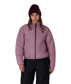 WOMENS GRACIOUS PUFFER JACKET - BLACK PLUM