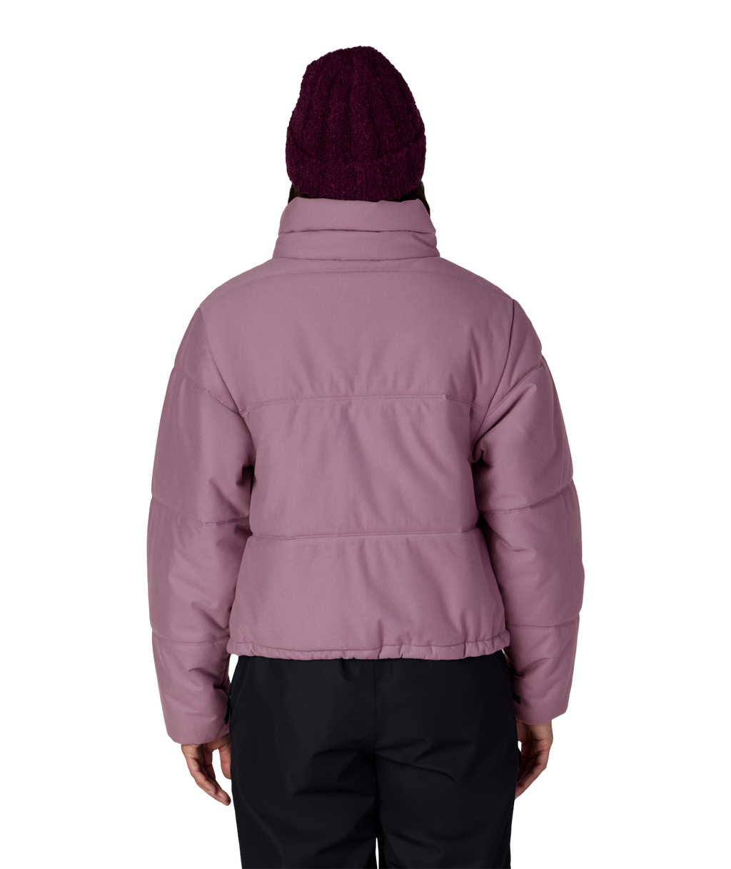 WOMENS GRACIOUS PUFFER JACKET - BLACK PLUM