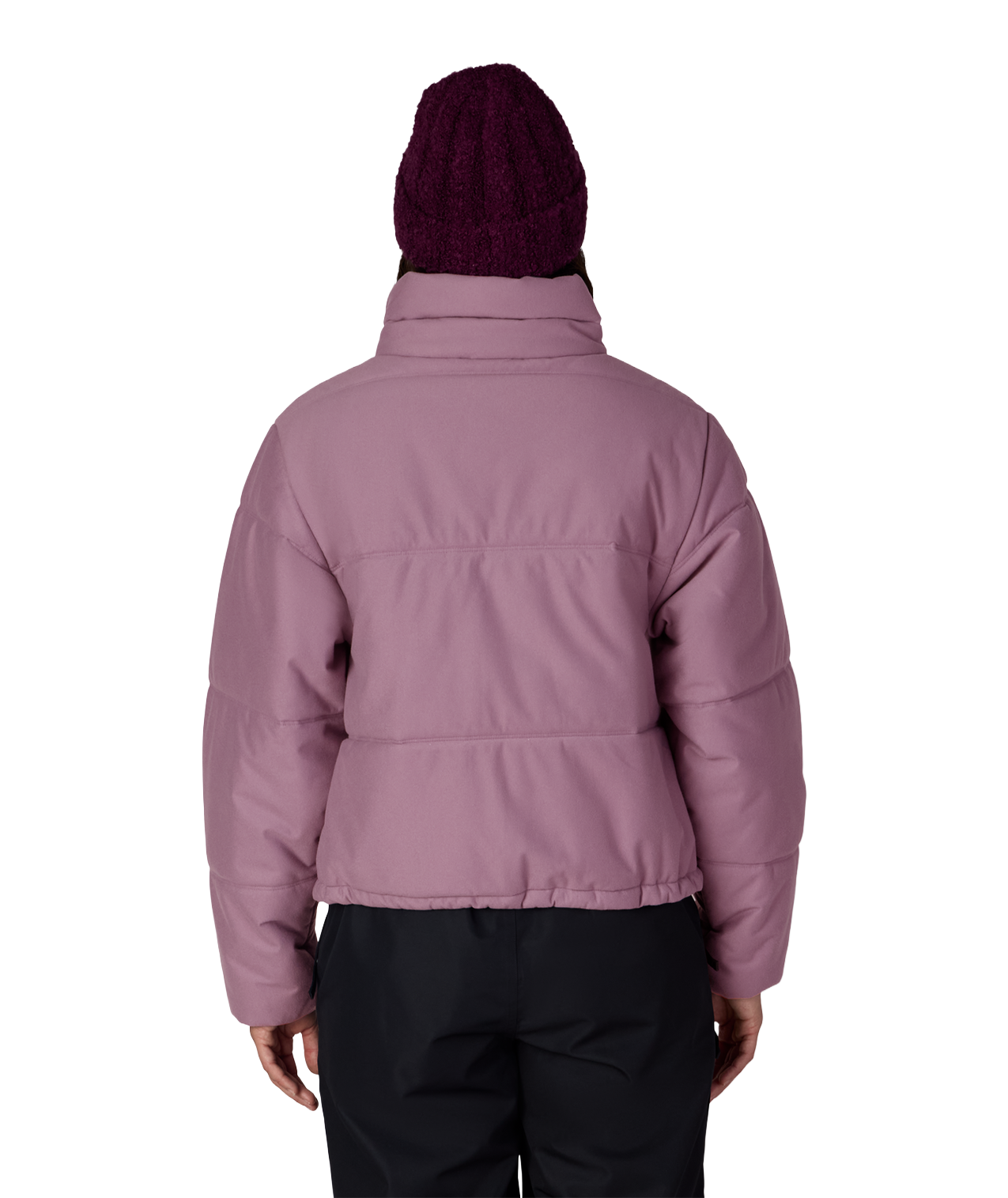WOMENS GRACIOUS PUFFER JACKET - BLACK PLUM