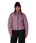 WOMENS GRACIOUS PUFFER JACKET - BLACK PLUM