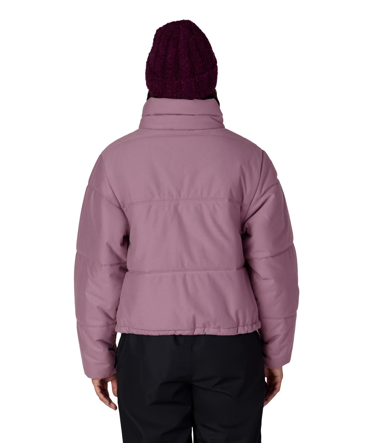WOMENS GRACIOUS PUFFER JACKET - BLACK PLUM