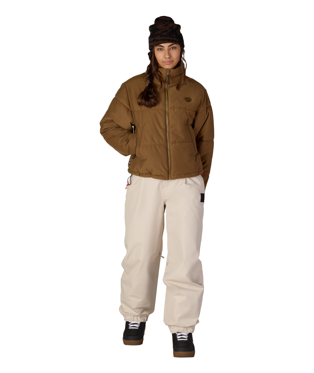 WOMENS GRACIOUS PUFFER JACKET - DARK EARTH