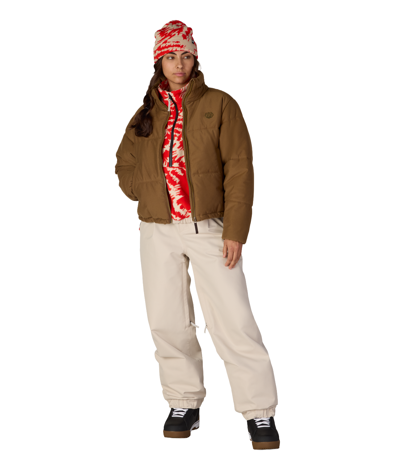 WOMENS GRACIOUS PUFFER JACKET - DARK EARTH
