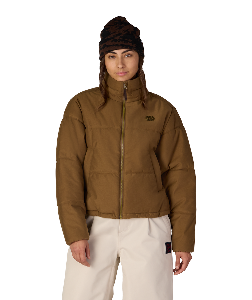 WOMENS GRACIOUS PUFFER JACKET - DARK EARTH