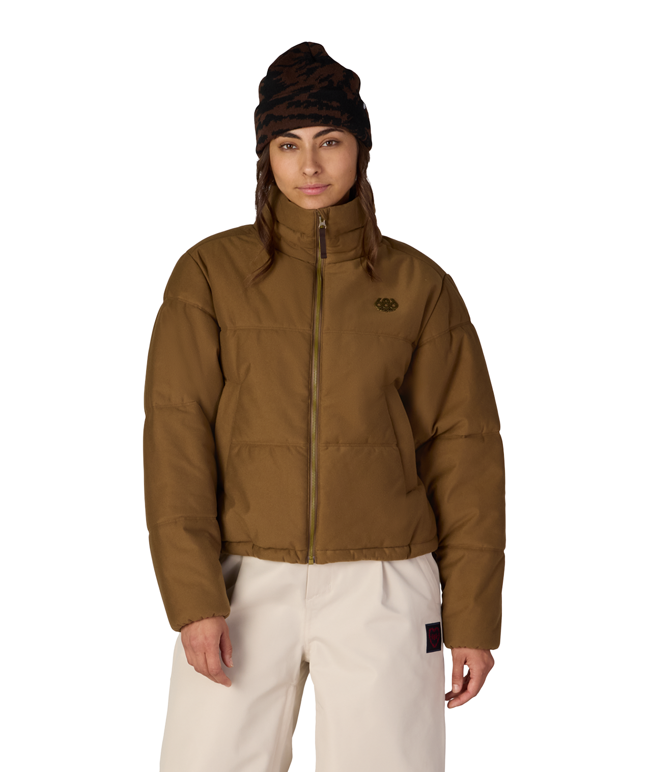 WOMENS GRACIOUS PUFFER JACKET - DARK EARTH
