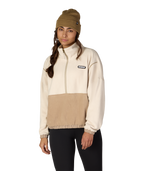 WOMENS CHIMAY FLEECE ANORAK - LIMESTONE COLORBLOCK