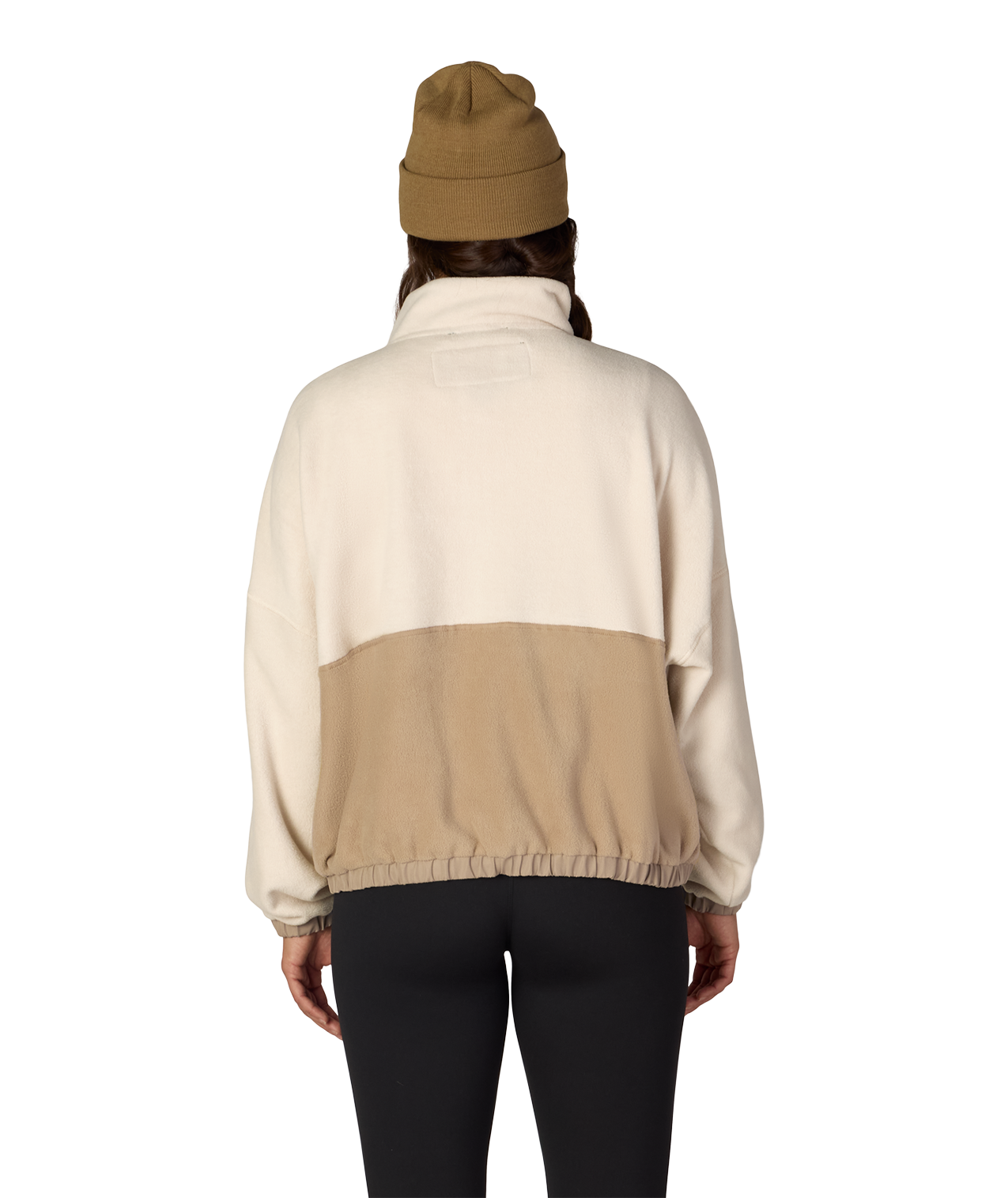 WOMENS CHIMAY FLEECE ANORAK - LIMESTONE COLORBLOCK