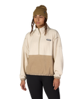 WOMENS CHIMAY FLEECE ANORAK - LIMESTONE COLORBLOCK