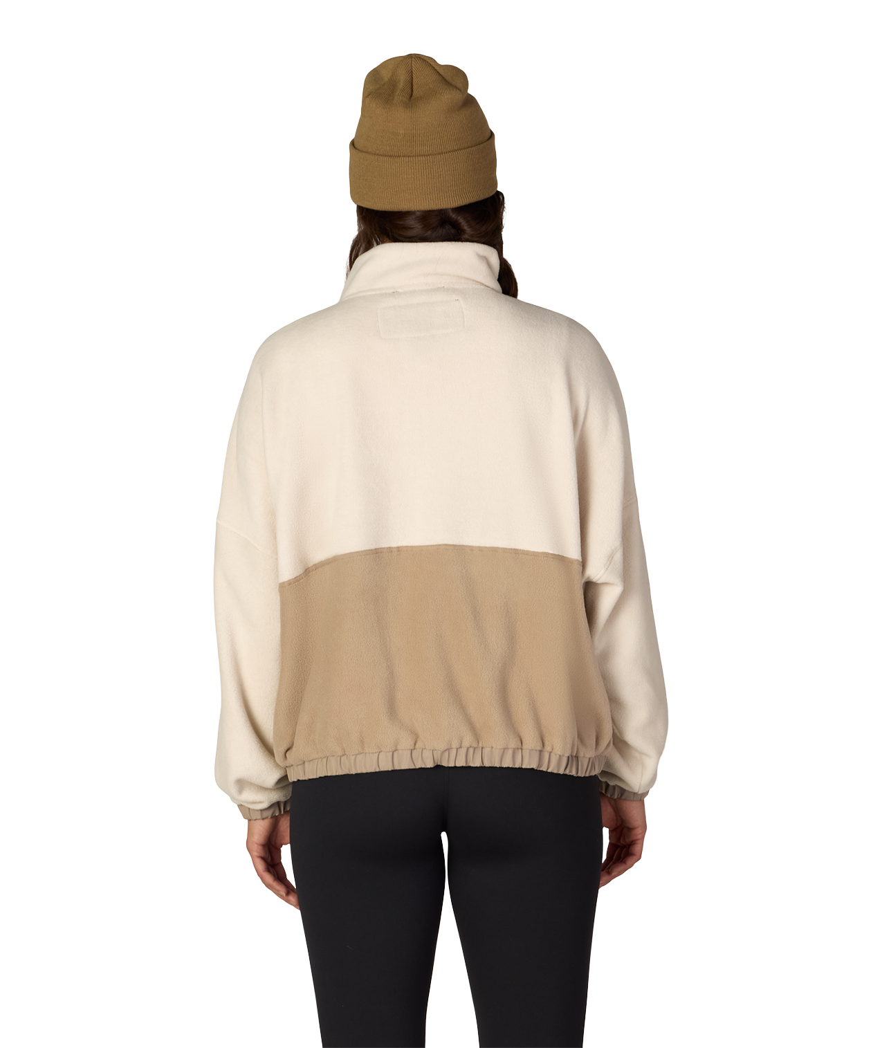 WOMENS CHIMAY FLEECE ANORAK - LIMESTONE COLORBLOCK