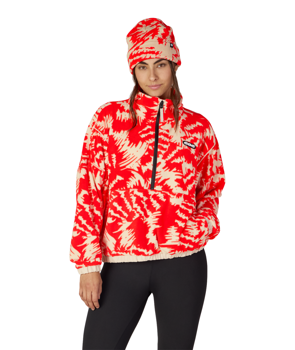 WOMENS CHIMAY FLEECE ANORAK - SOLAR REVERB