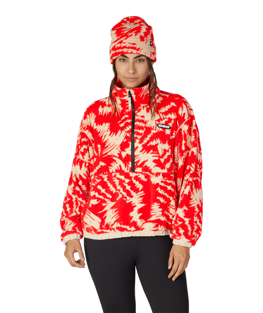 WOMENS CHIMAY FLEECE ANORAK - SOLAR REVERB