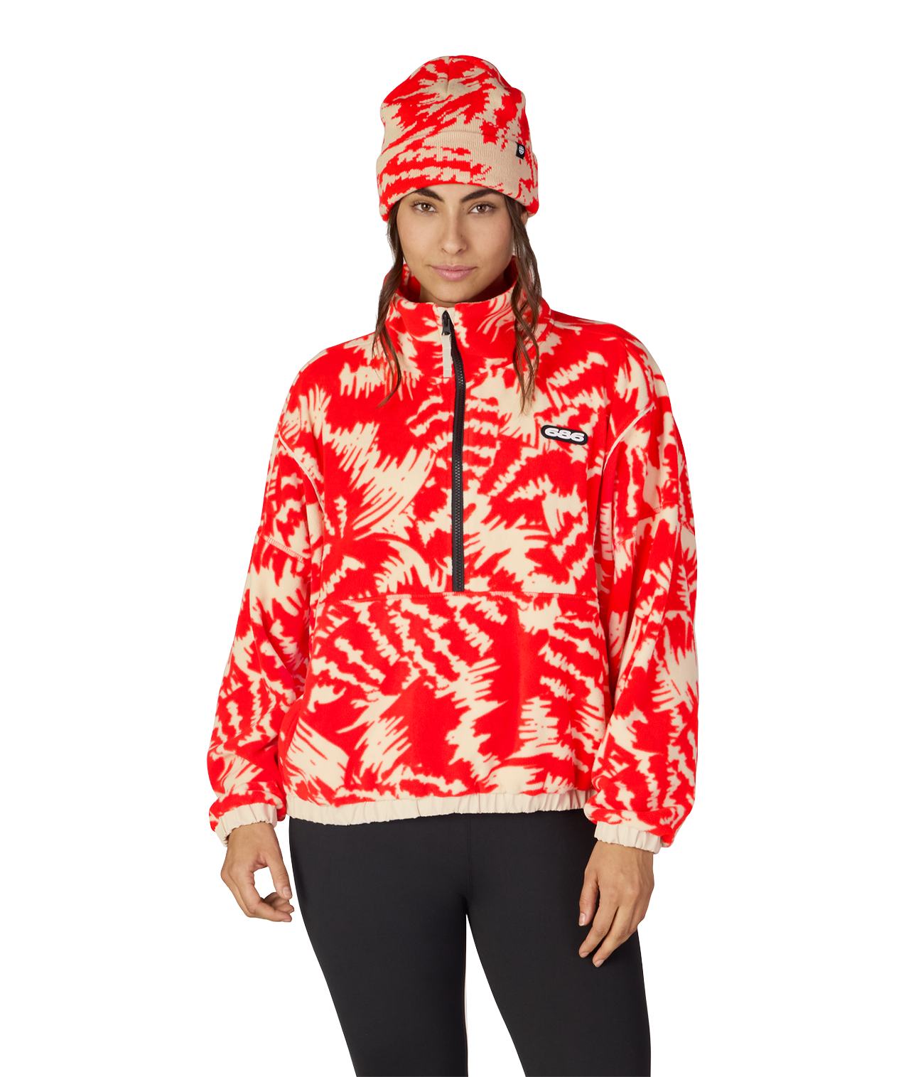 WOMENS CHIMAY FLEECE ANORAK - SOLAR REVERB
