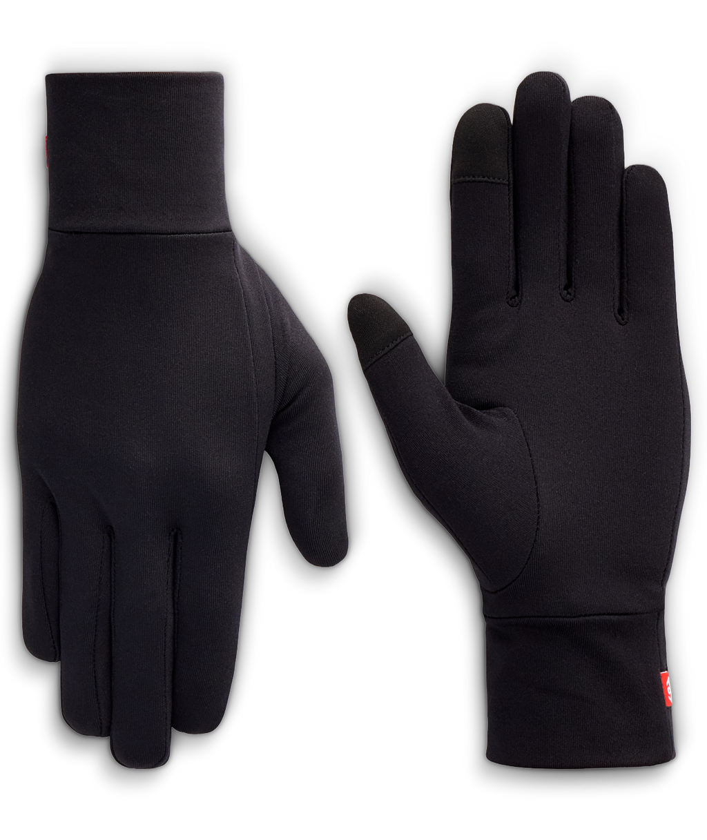 WOMENS FLEECE GLOVE LINER - BLACK