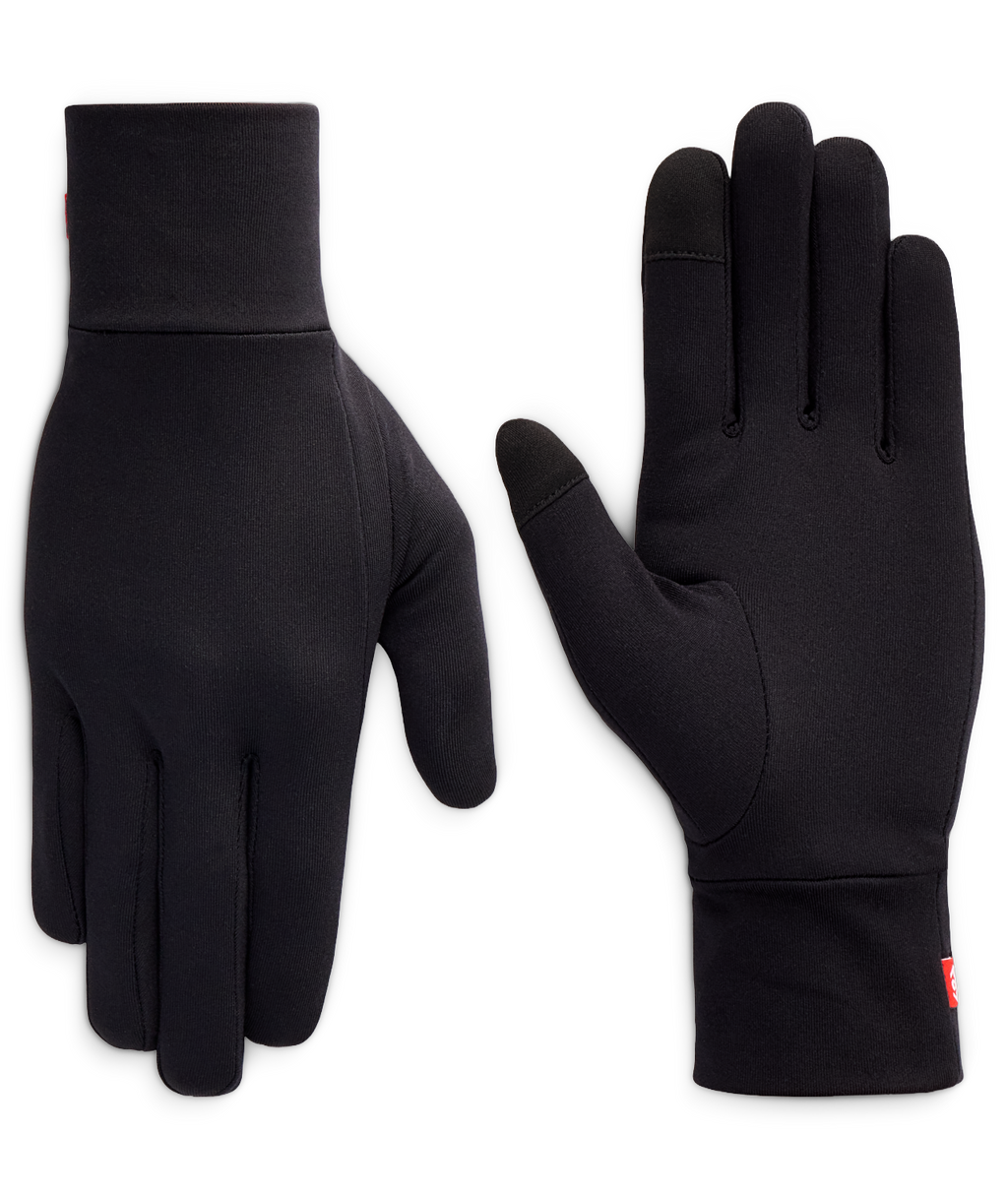 WOMENS FLEECE GLOVE LINER - BLACK