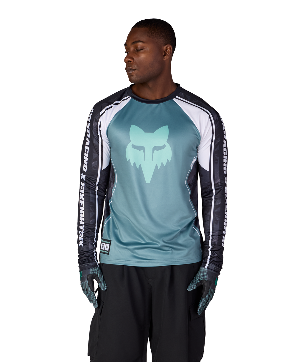 MENS FOX RACING BASE LAYER LS - FOX PALE FIRN