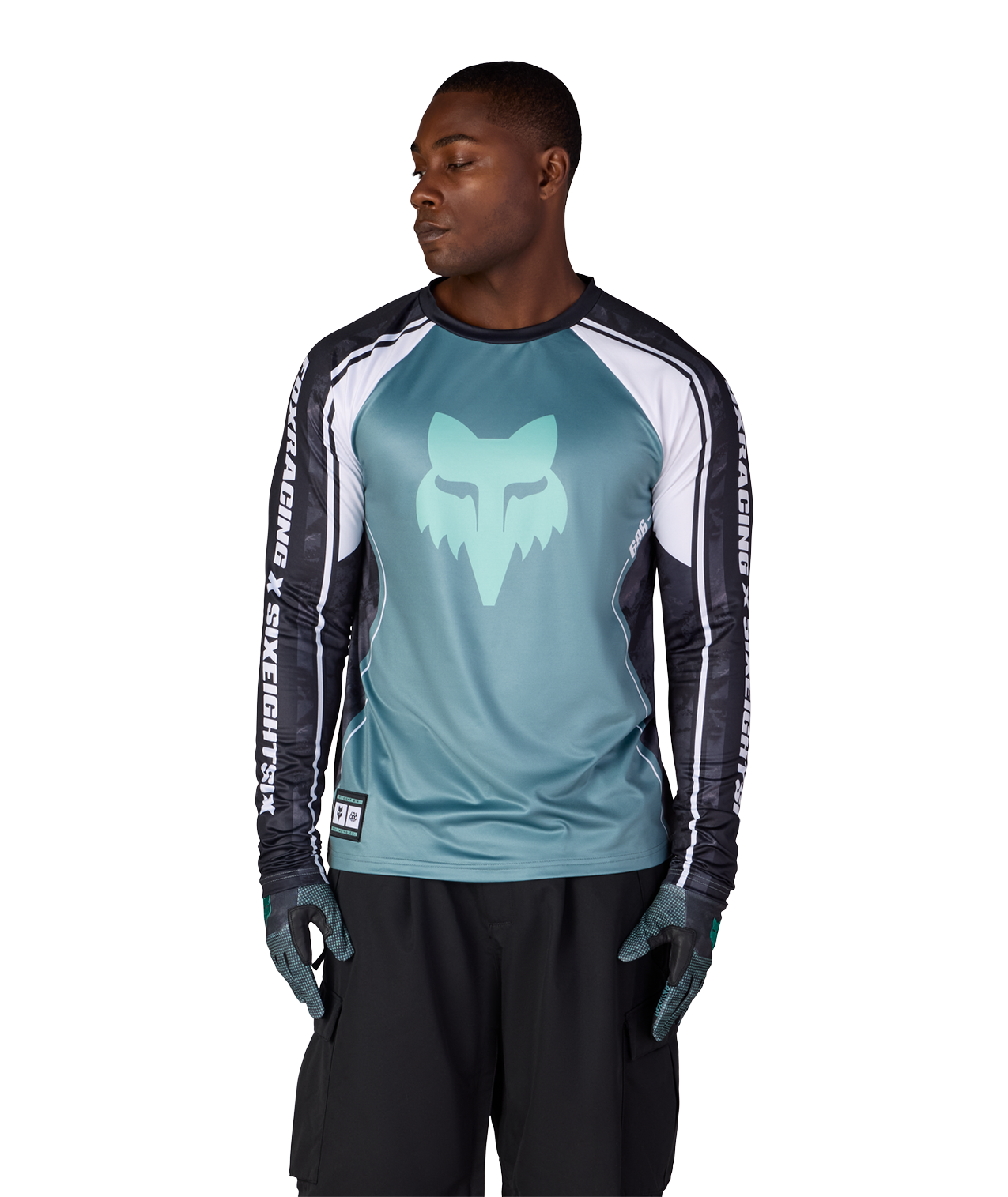 MENS FOX RACING BASE LAYER LS - FOX PALE FIRN