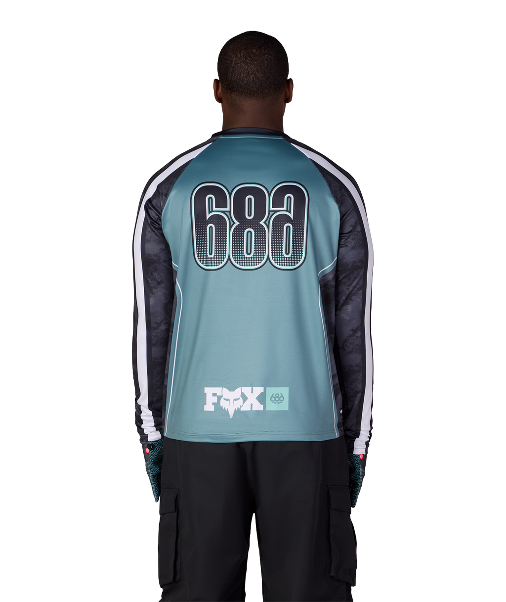MENS FOX RACING BASE LAYER LS - FOX PALE FIRN